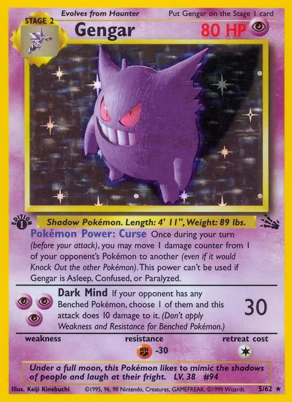 Gengar card in English