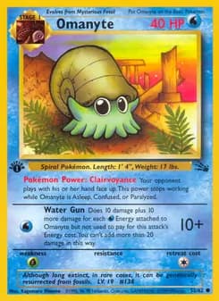 Omanyte card in English
