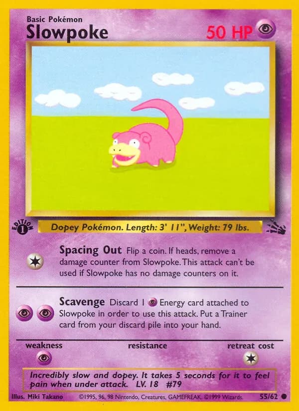 Slowpoke card in English