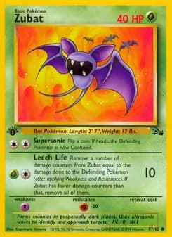 Zubat card in English