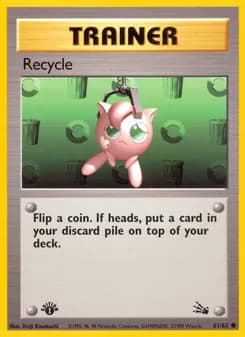 Recycle card in English
