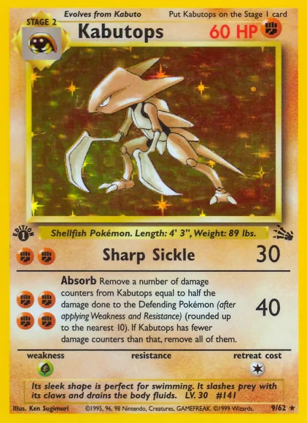 Kabutops card in English