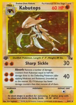 Kabutops card in English