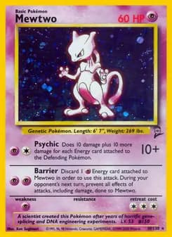 Mewtwo card in English