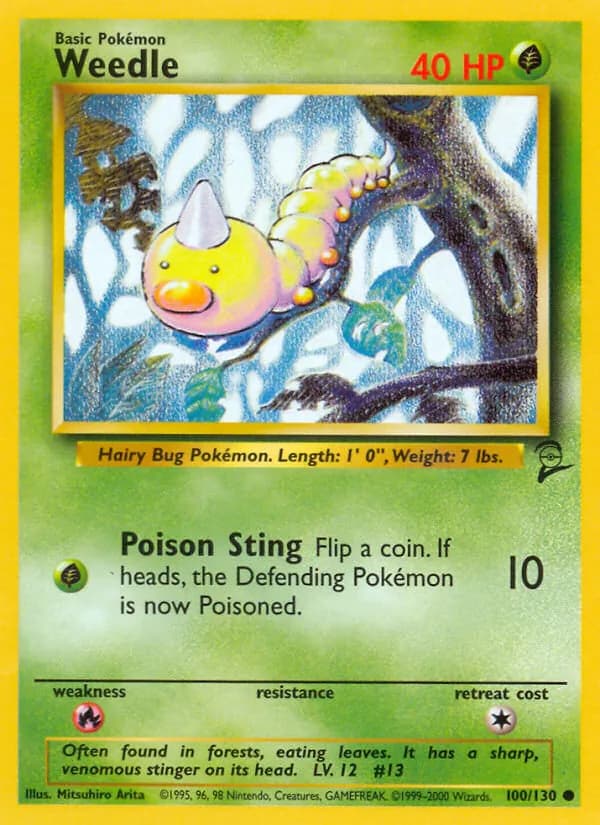 Weedle card in English