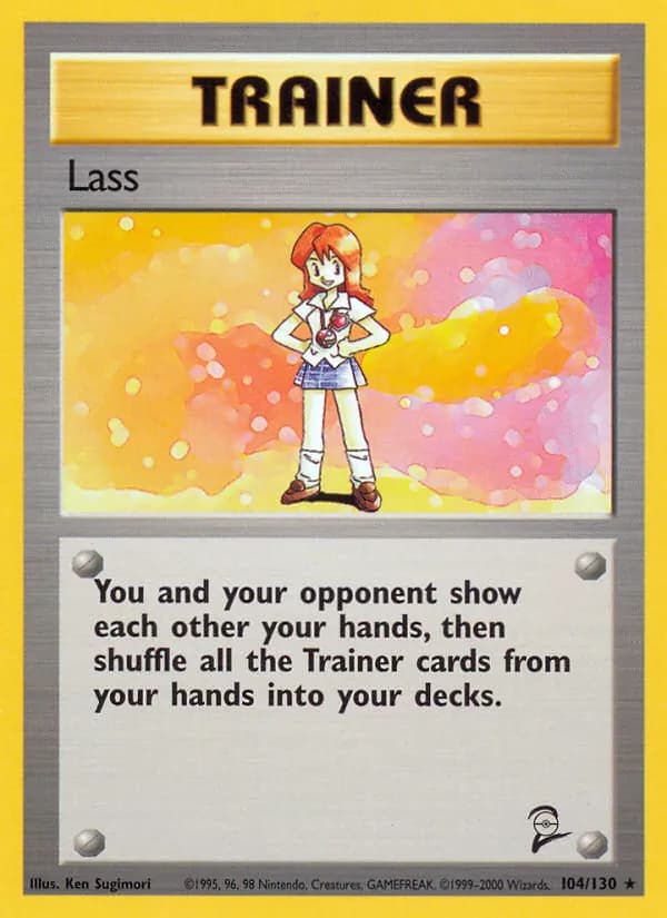 Lass card in English