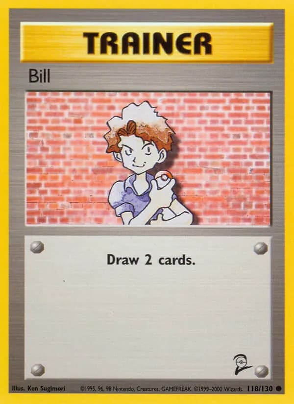 Bill card in English