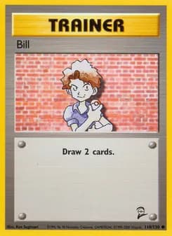 Bill card in English