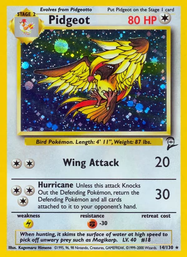 Pidgeot card in English