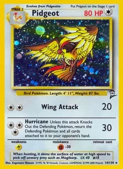 Pidgeot card in English