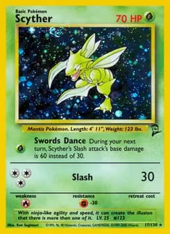 Scyther card in English