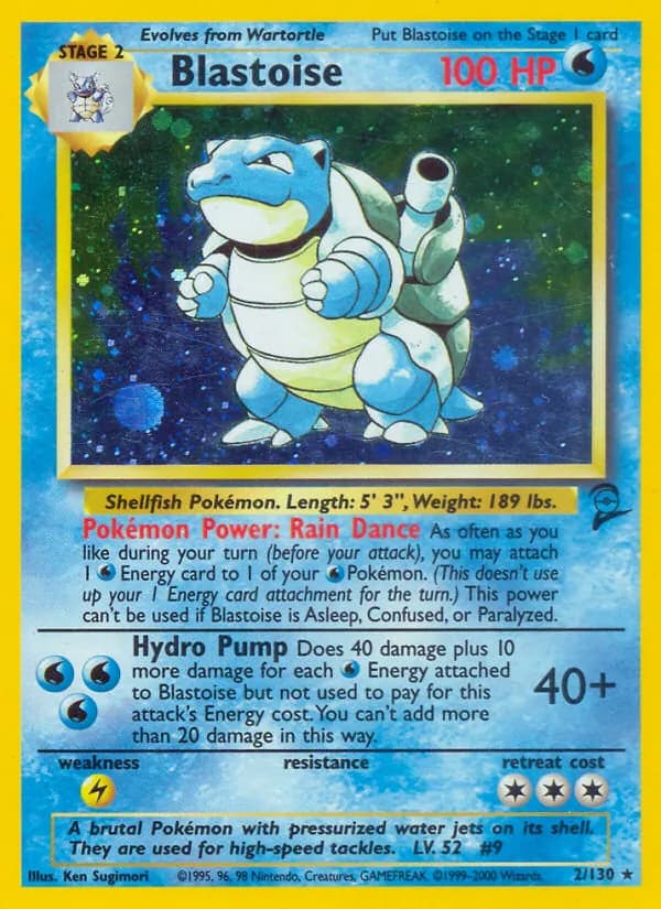 Blastoise card in English