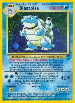 Blastoise card in English