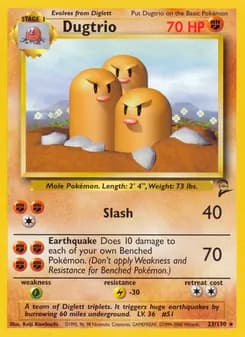Dugtrio card in English