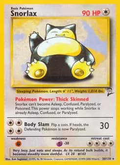 Snorlax card in English