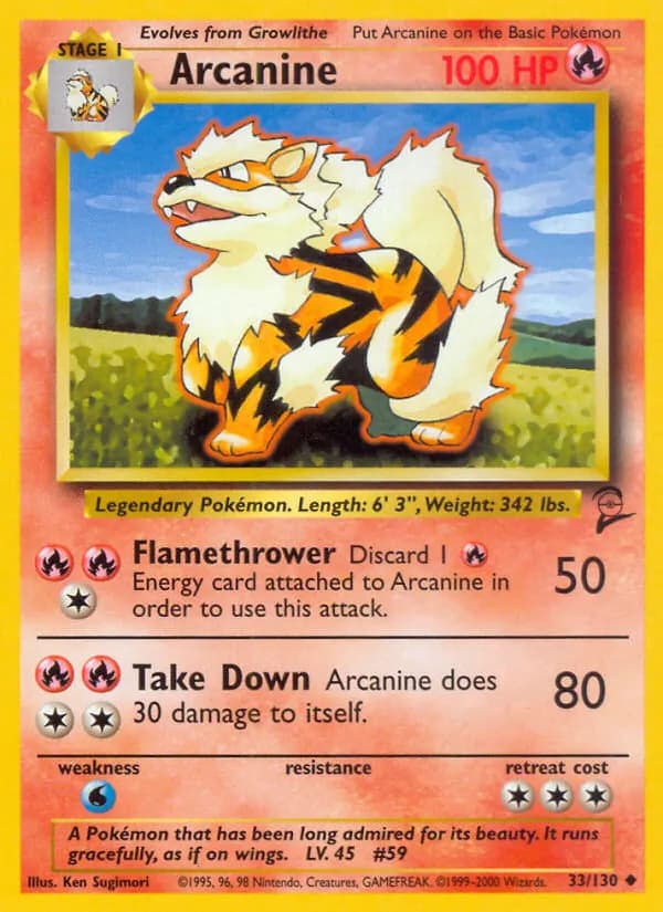 Arcanine card in English