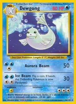 Dewgong card in English