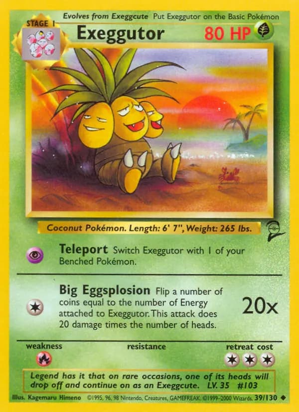 Exeggutor card in English