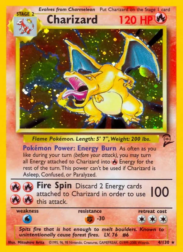 Charizard card in English