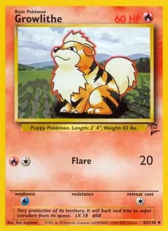 Growlithe card in English