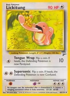 Lickitung card in English