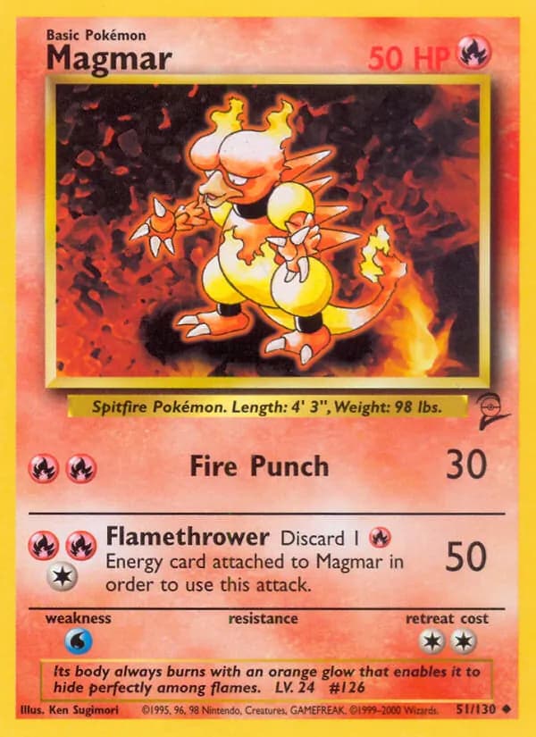 Magmar card in English