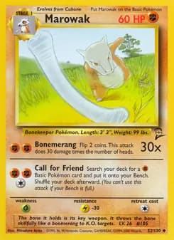 Marowak card in English