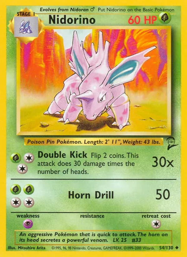 Nidorino card in English