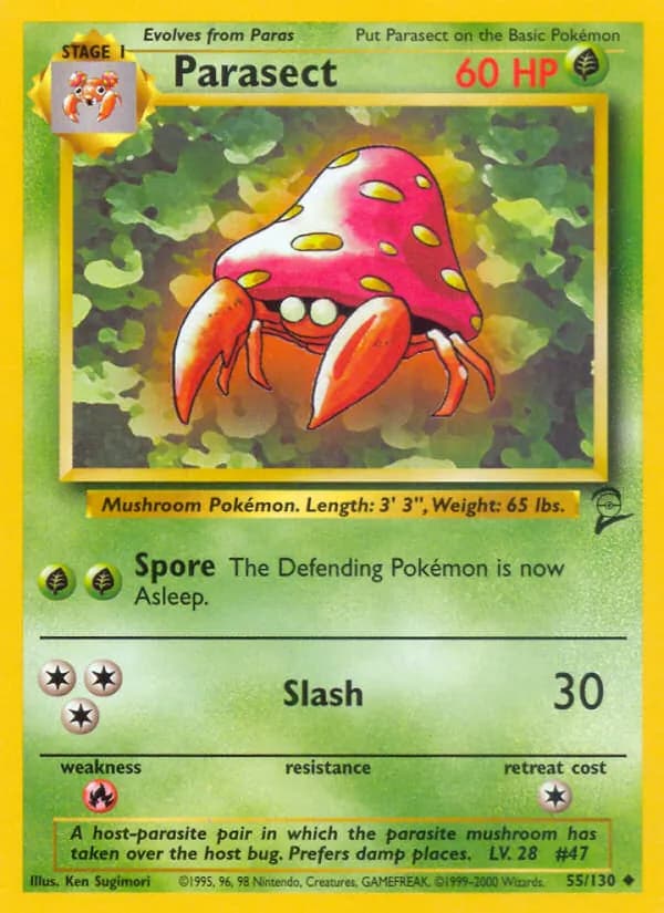 Parasect card in English