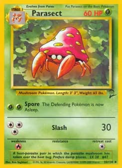 Parasect card in English