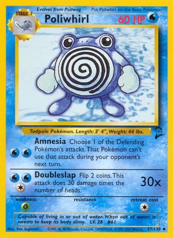 Poliwhirl card in English