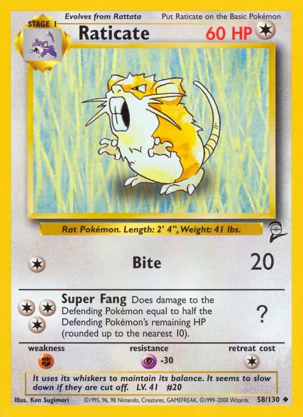 Raticate card in English