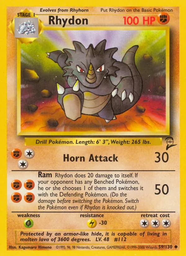 Rhydon card in English