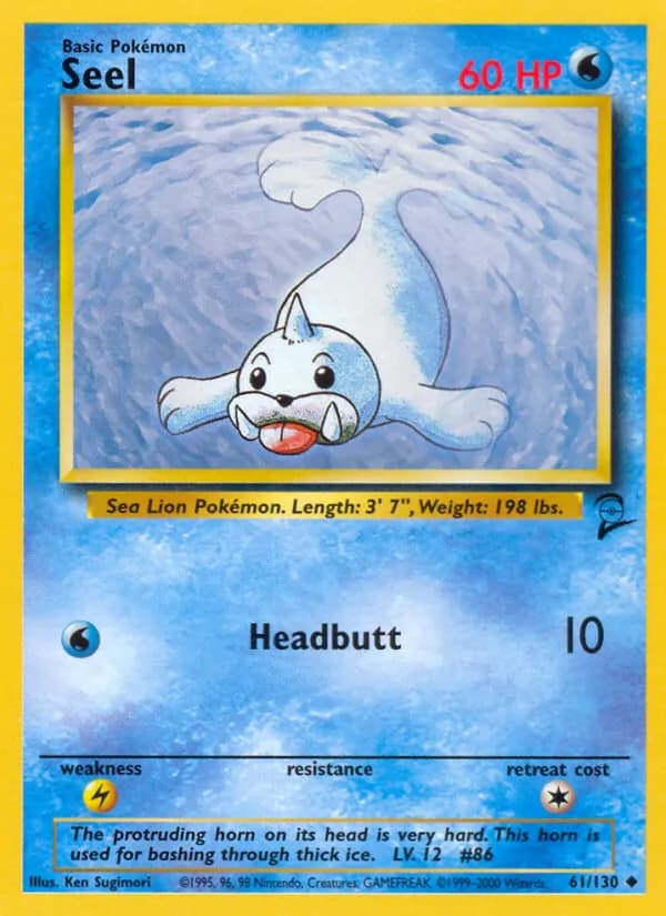 Seel card in English