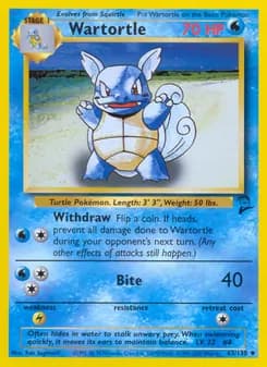 Wartortle card in English