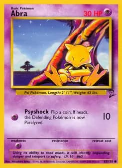 Abra card in English