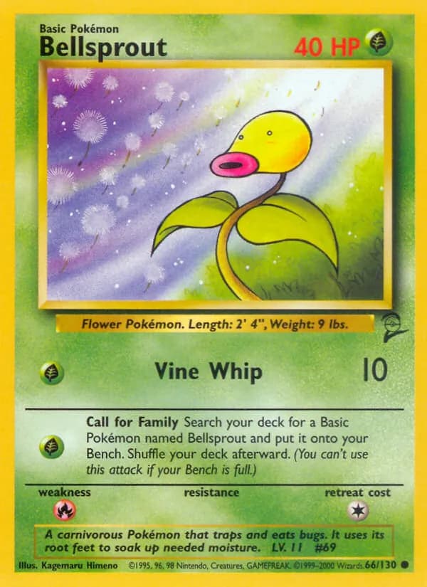 Bellsprout card in English