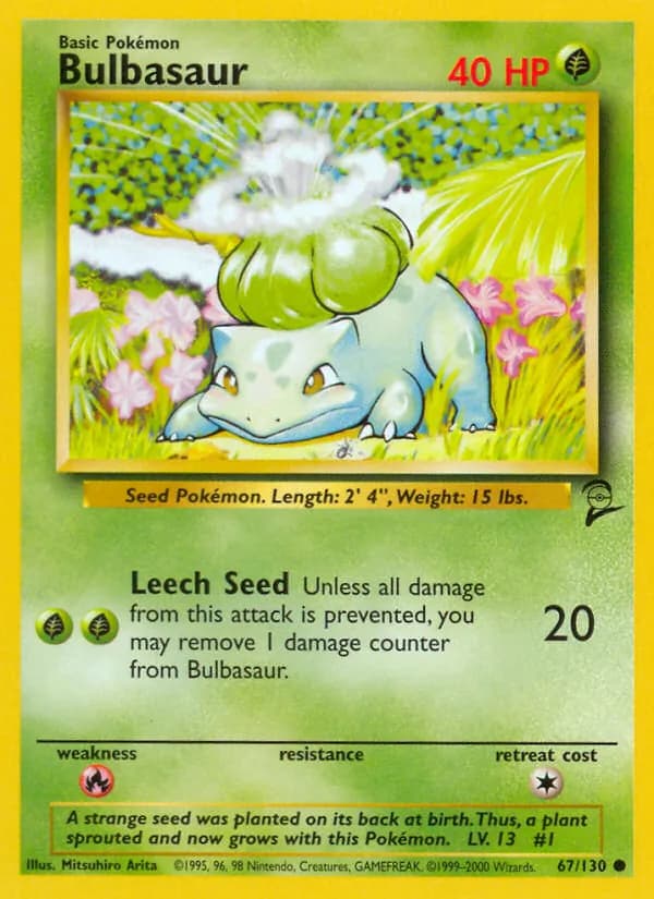 Bulbasaur card in English