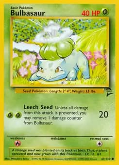 Bulbasaur card in English