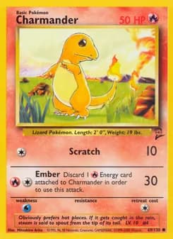 Charmander card in English