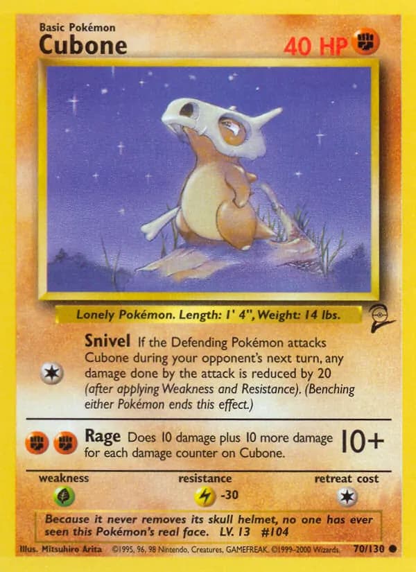 Cubone card in English