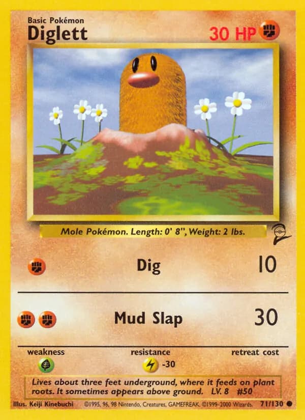 Diglett card in English