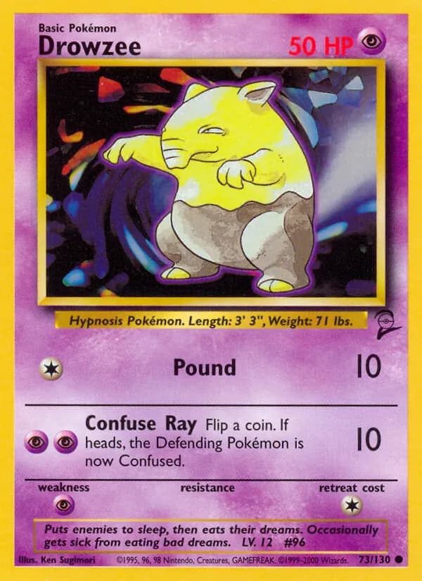 Drowzee card in English