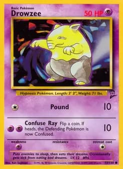 Drowzee card in English