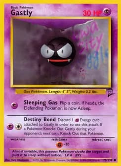 Gastly card in English