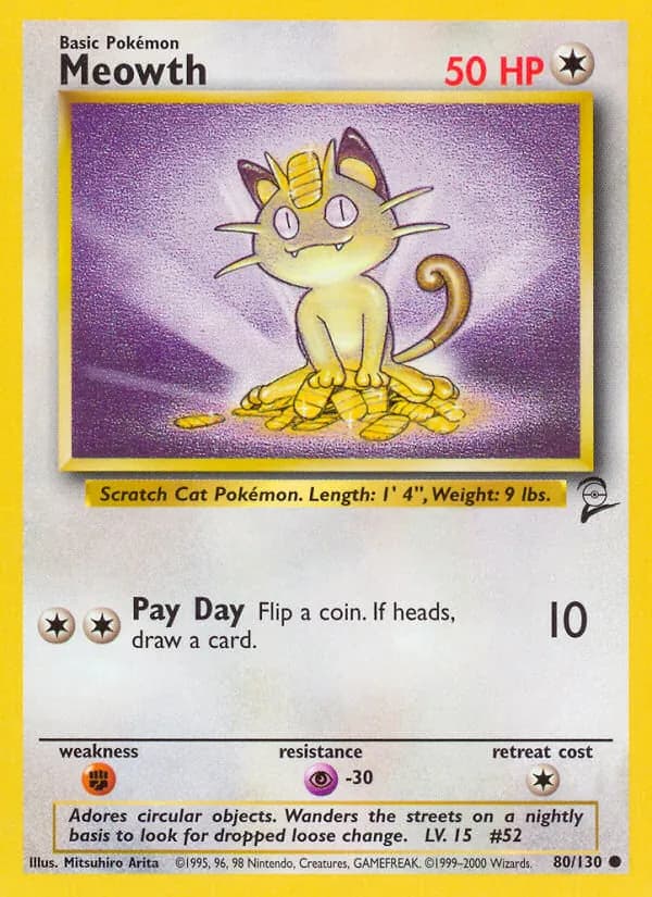 Meowth card in English
