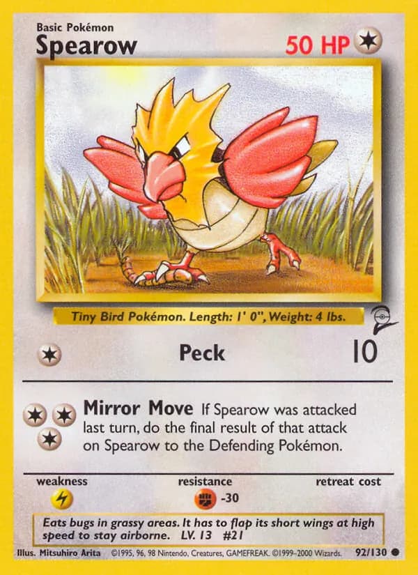 Spearow card in English