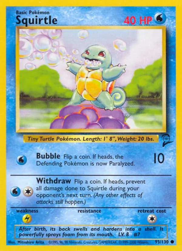 Squirtle card in English