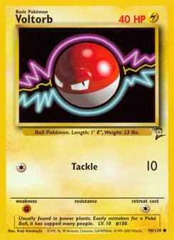 Voltorb card in English