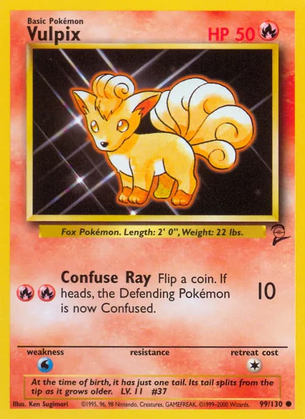 Vulpix card in English